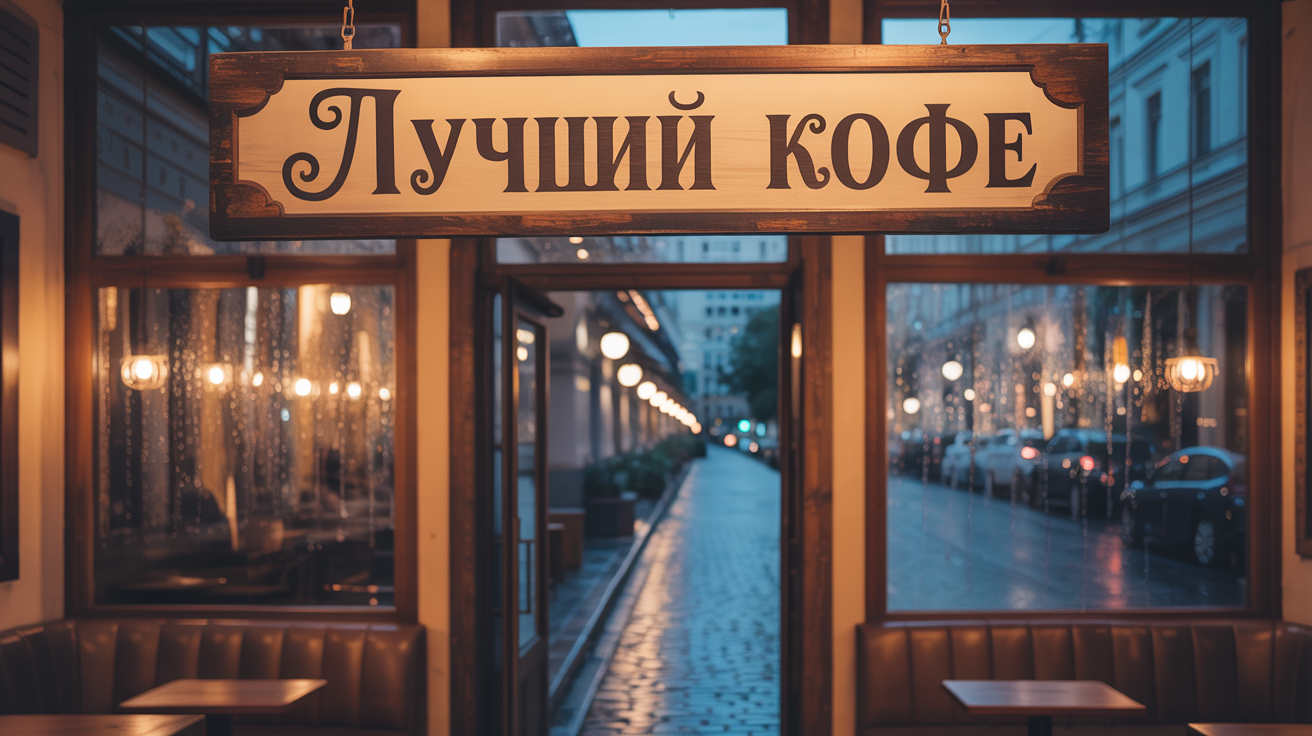 Ideogram V3 — Кофейня с вывеской